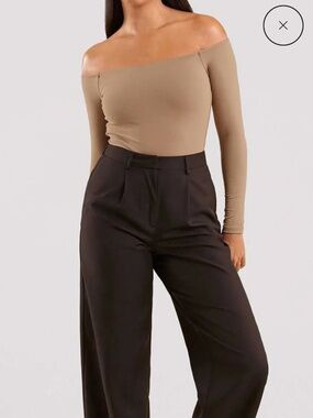 nuuds Off The Shoulder Bodysuit, Cinnamon, XL